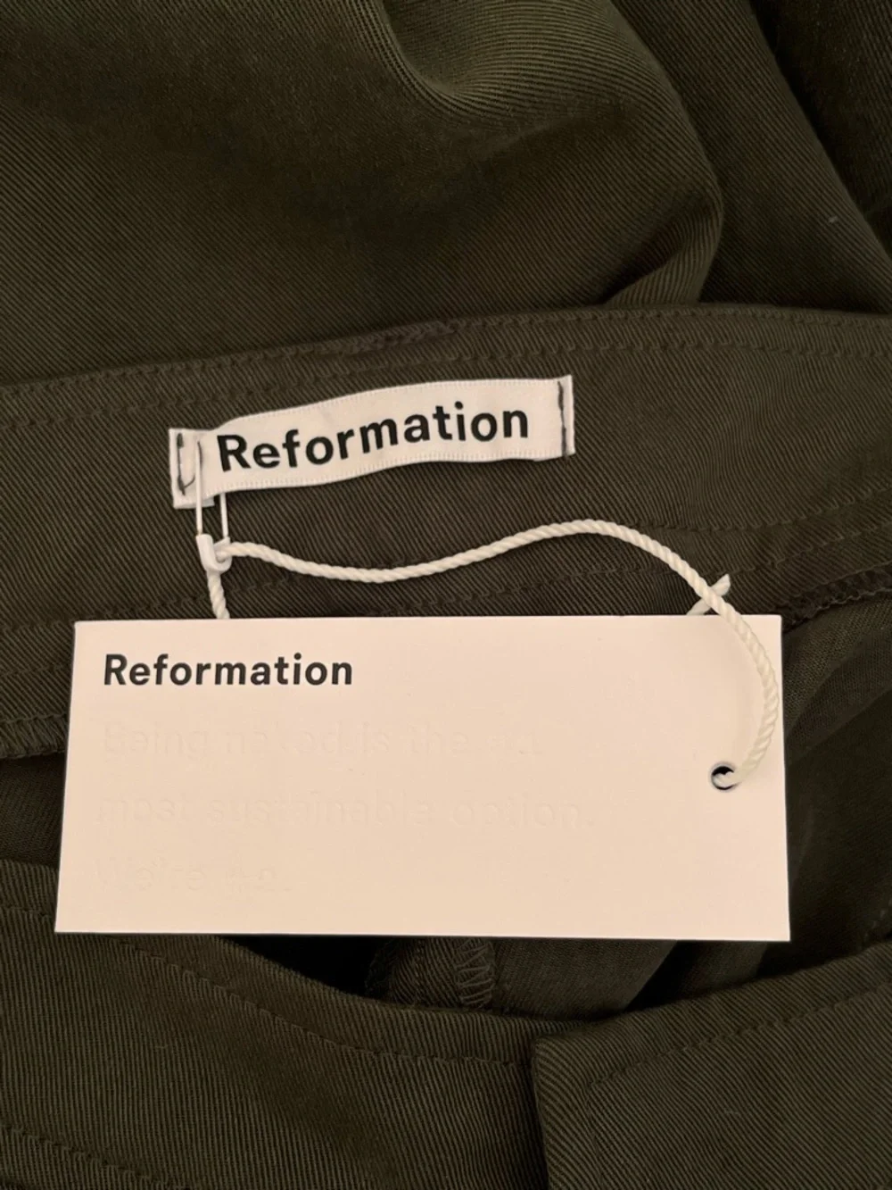 NWT REFORMATION Jackson Cargo Pant Size 10 Straight-Leg Fern Green ~ $198 - Picture 12 of 14